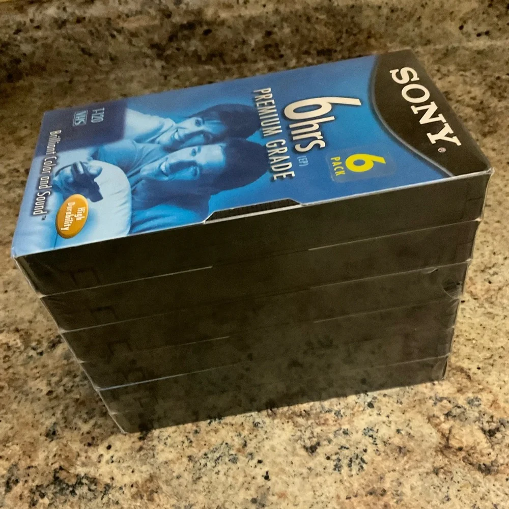 Sony Premium Grade VHS Tapes Pack of 6